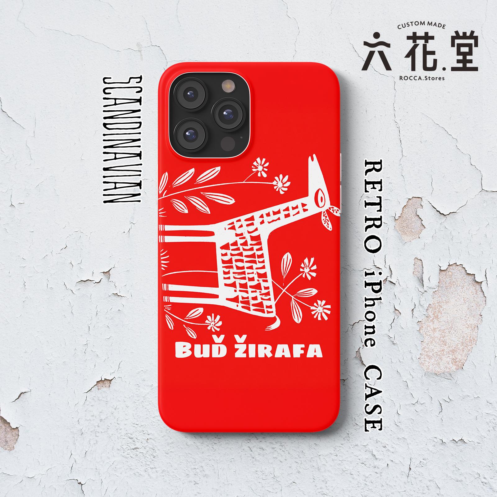 099-iPhone全シリーズ対応☆【 北欧×チェコ×レトロ マッチラベル / マッチ箱】名入れ可能オリジナルケース♪