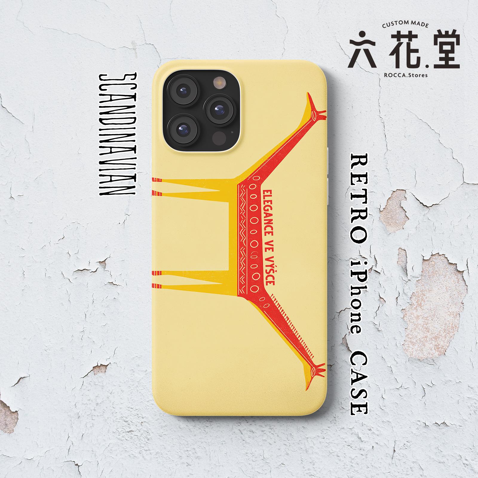 098-iPhone全シリーズ対応☆【 北欧×チェコ×レトロ マッチラベル / マッチ箱】名入れ可能オリジナルケース♪