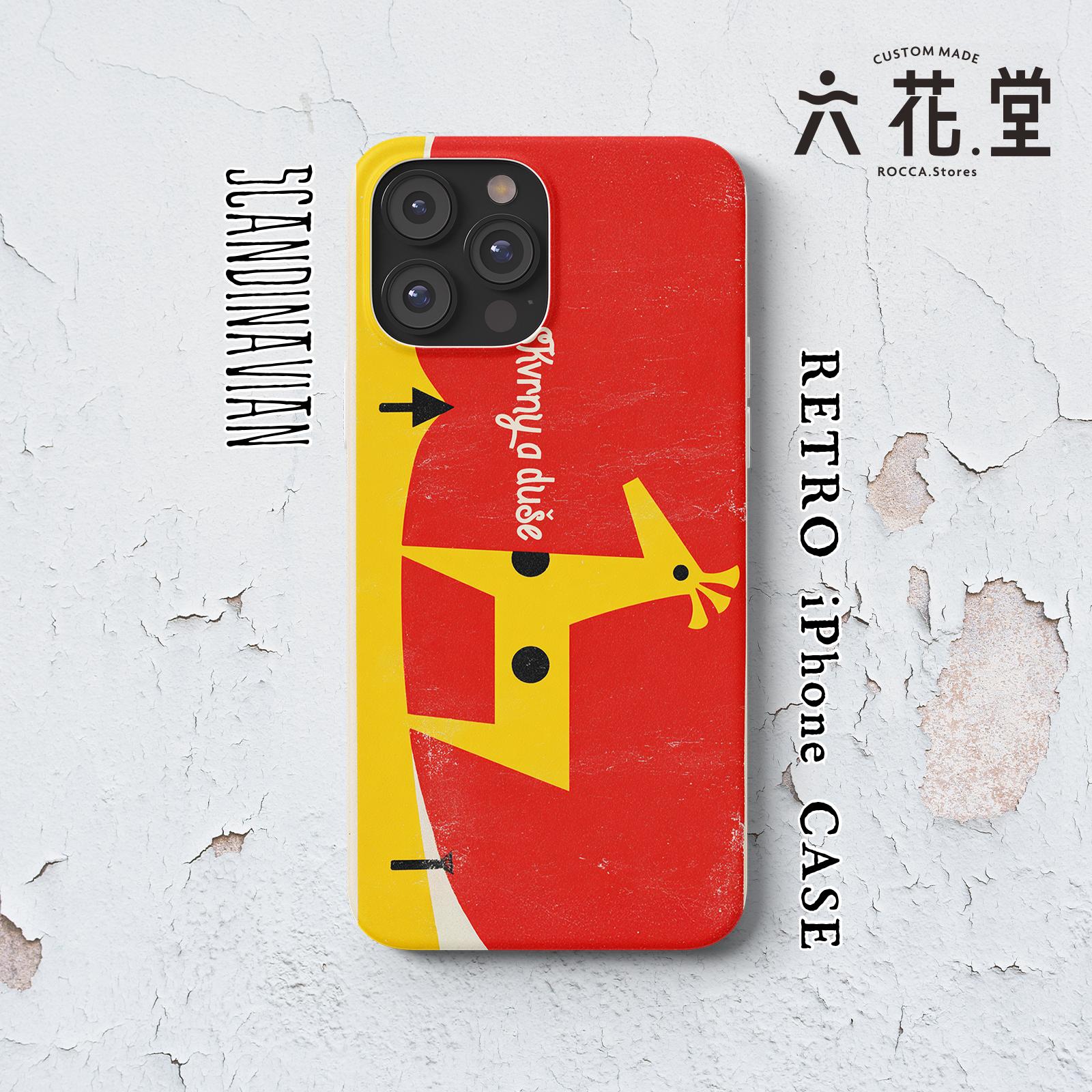 097-iPhone全シリーズ対応☆【 北欧×チェコ×レトロ マッチラベル / マッチ箱】名入れ可能オリジナルケース♪
