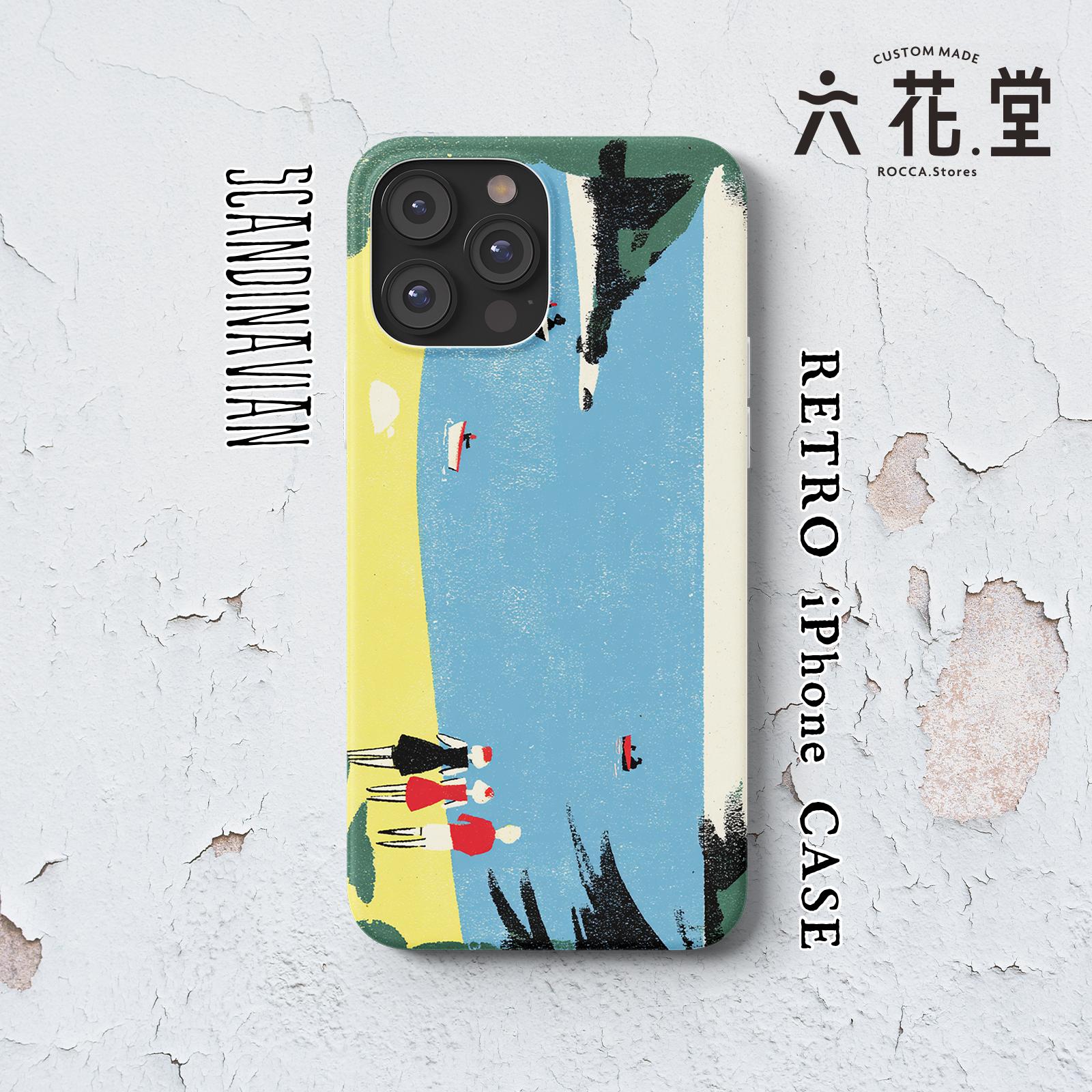 091-iPhone全シリーズ対応☆【 北欧×チェコ×レトロ マッチラベル / マッチ箱】名入れ可能オリジナルケース♪