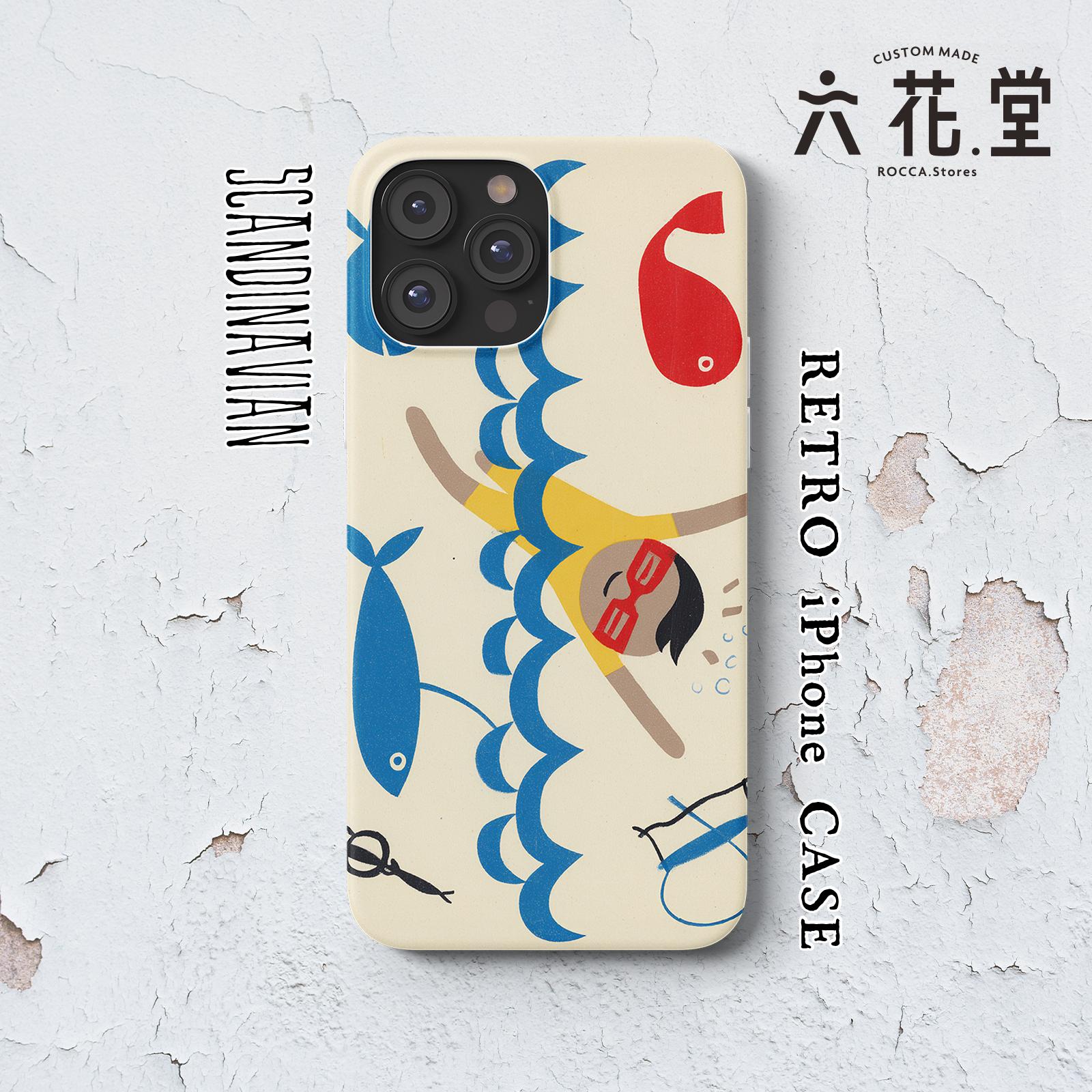088-iPhone全シリーズ対応☆【 北欧×チェコ×レトロ マッチラベル / マッチ箱】名入れ可能オリジナルケース♪