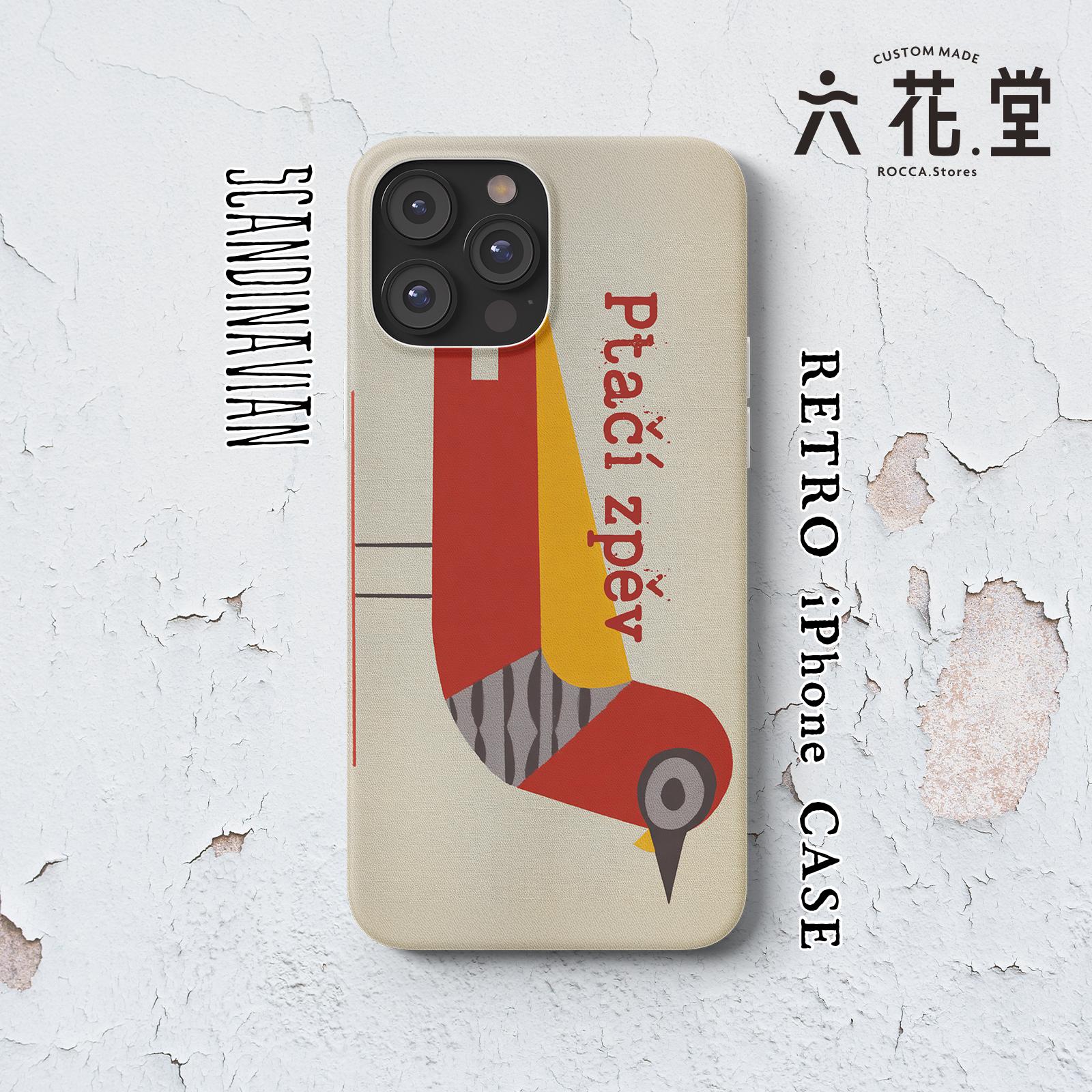086-iPhone全シリーズ対応☆【 北欧×チェコ×レトロ マッチラベル / マッチ箱】名入れ可能オリジナルケース♪