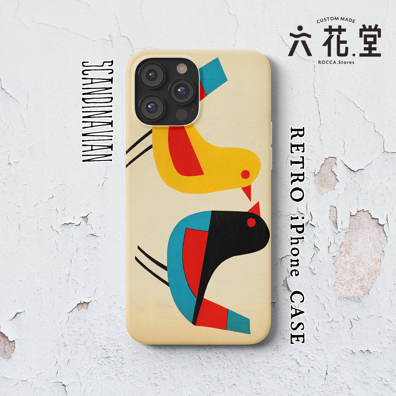 085-iPhone全シリーズ対応☆【 北欧×チェコ×レトロ マッチラベル / マッチ箱】名入れ可能オリジナルケース♪