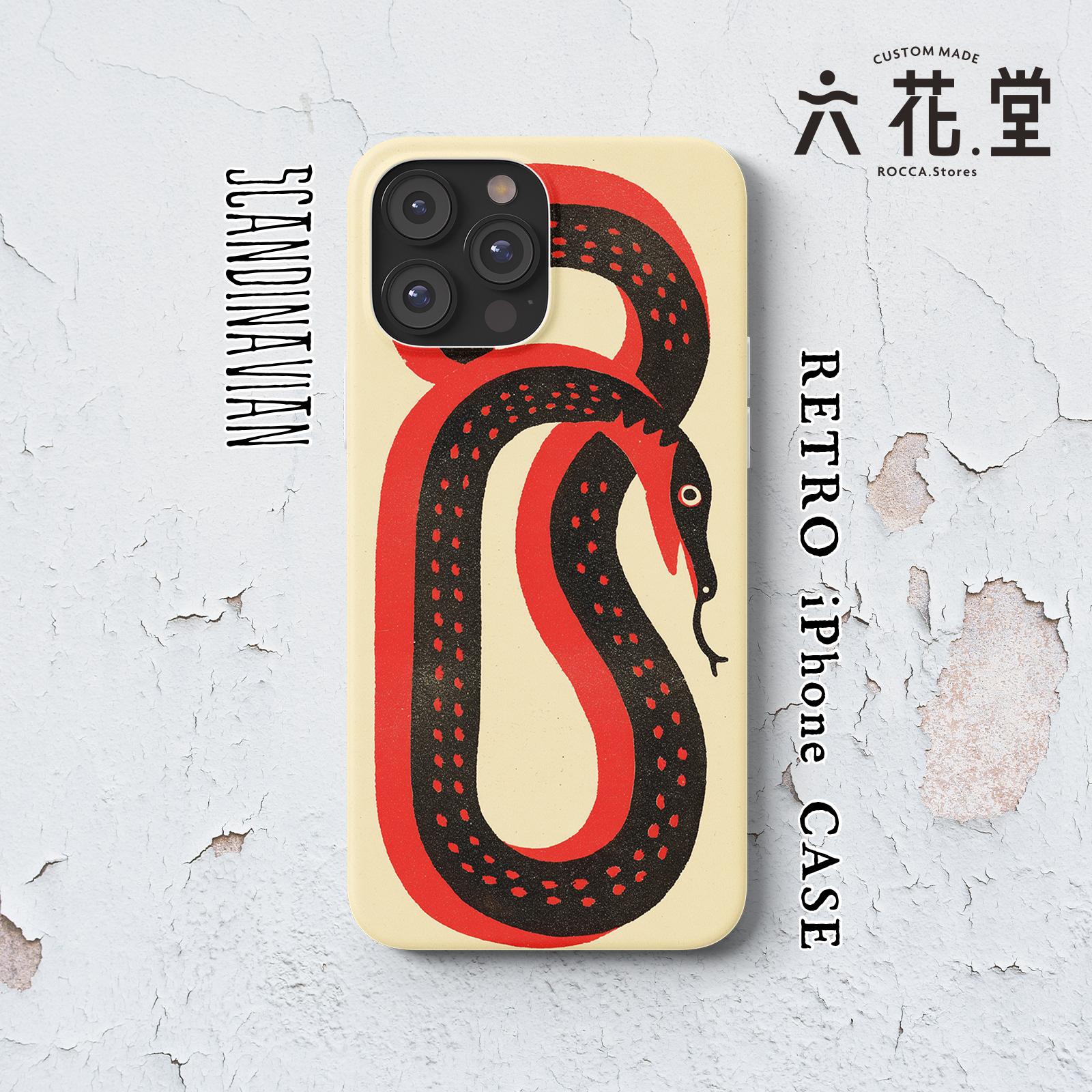083-iPhone全シリーズ対応☆【 北欧×チェコ×レトロ マッチラベル / マッチ箱】名入れ可能オリジナルケース♪
