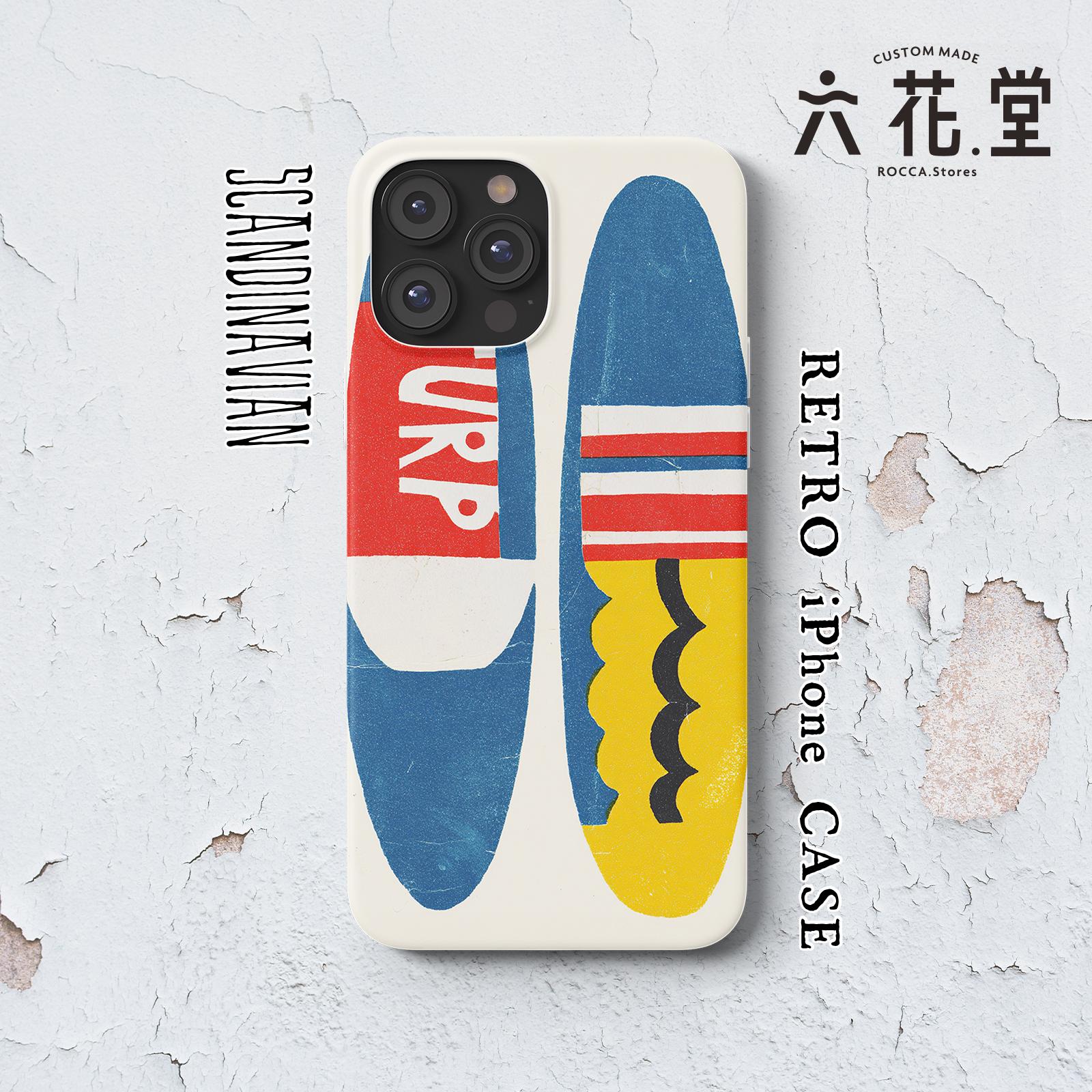 059-iPhone全シリーズ対応☆【 北欧×チェコ×レトロ マッチラベル / マッチ箱】名入れ可能オリジナルケース♪1枚目の画像