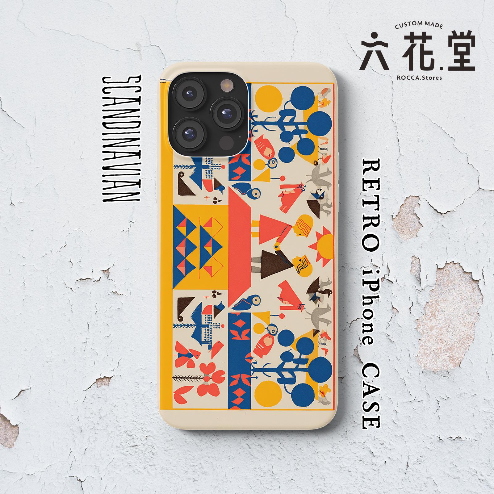 056-iPhone全シリーズ対応☆【 北欧×チェコ×レトロ マッチラベル / マッチ箱】名入れ可能オリジナルケース♪1枚目の画像