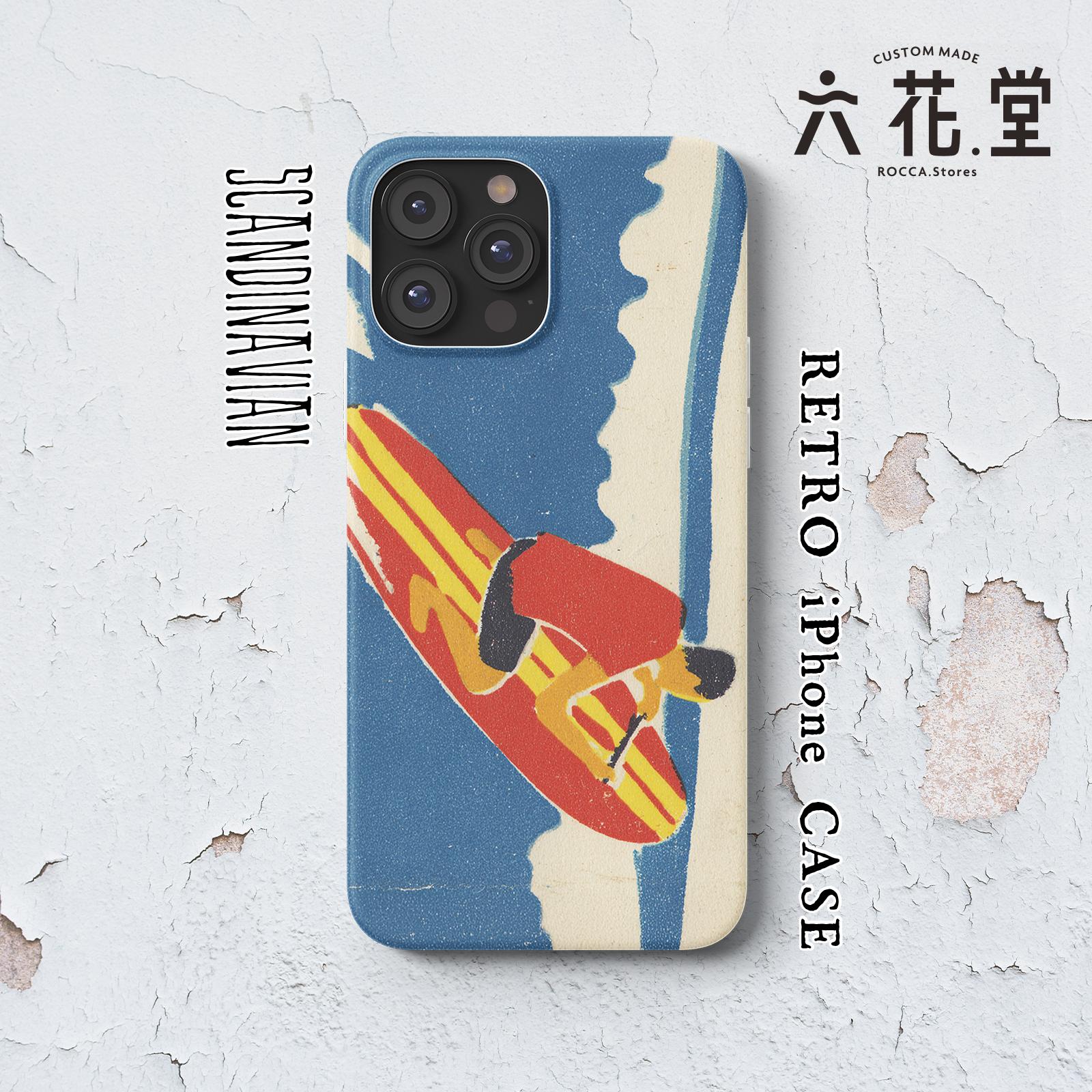 052-iPhone全シリーズ対応☆【 北欧×チェコ×レトロ マッチラベル / マッチ箱】名入れ可能オリジナルケース♪1枚目の画像